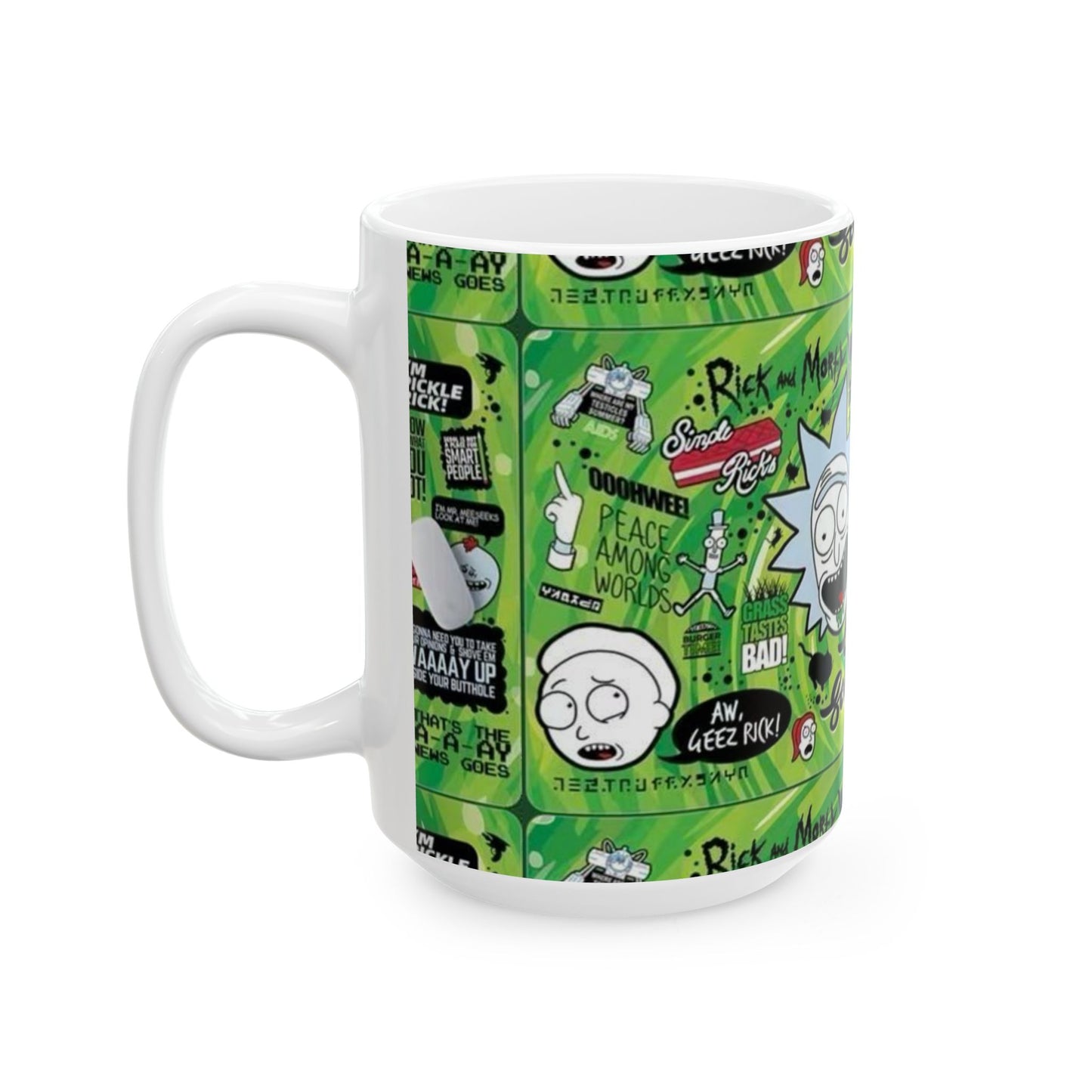Rick and Morty Ceramic Mug – Get Schwifty Design, 11oz & 15oz Options