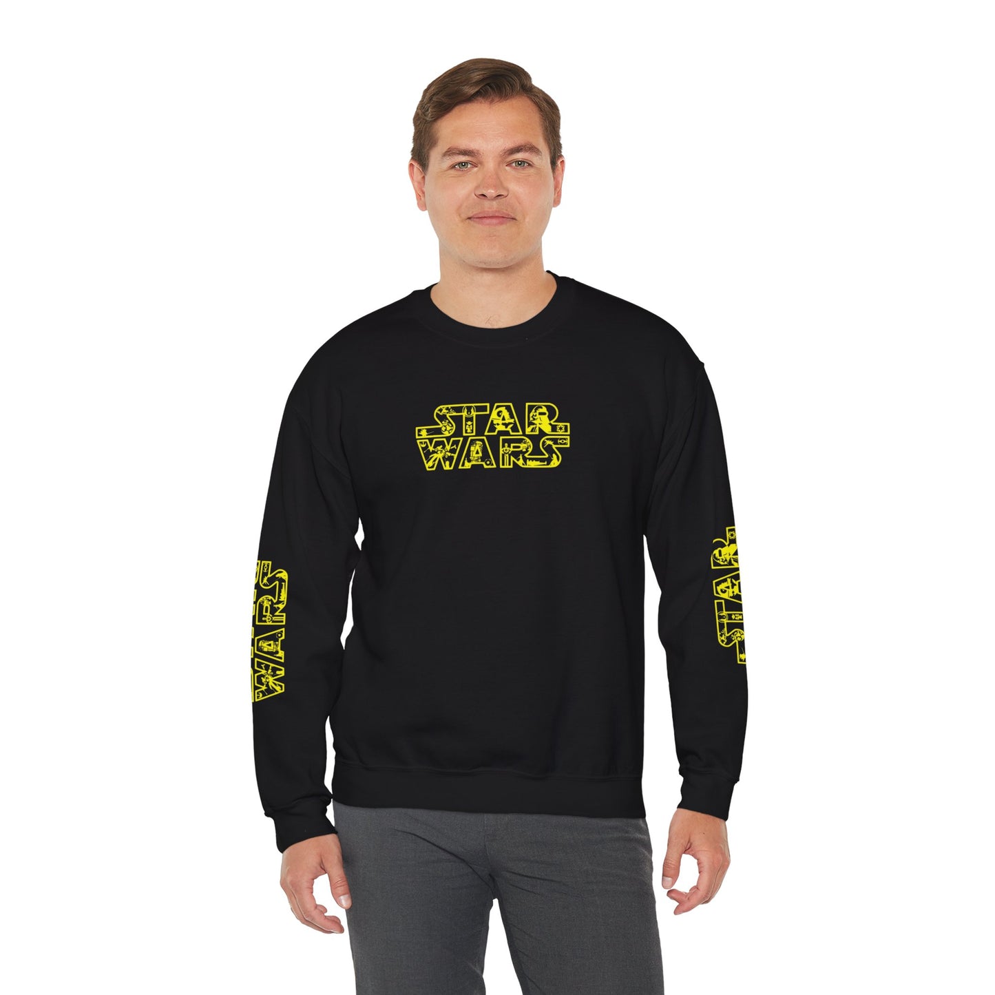 Star Wars Unisex Crewneck Sweatshirt - Retro Graphic, Ideal for Fans