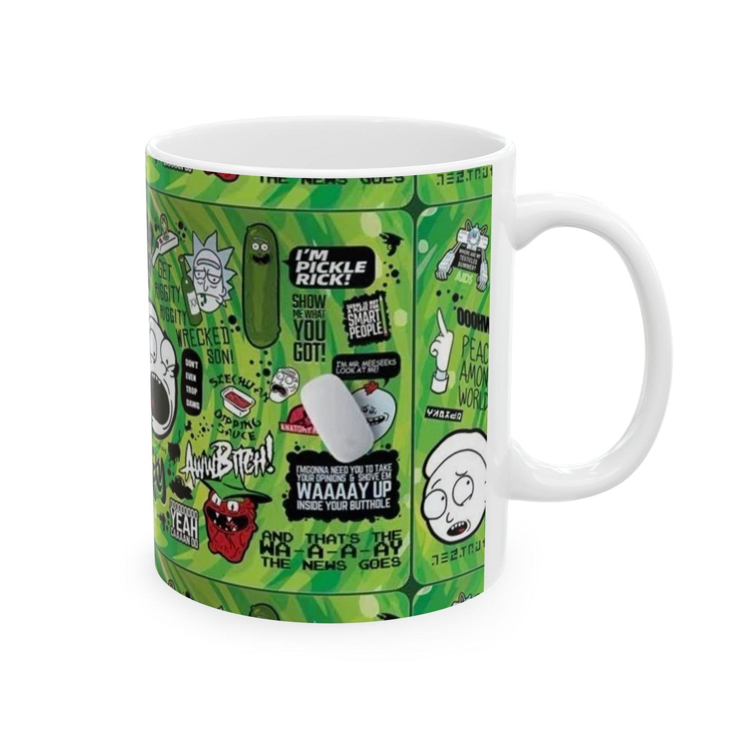 Rick and Morty Ceramic Mug – Get Schwifty Design, 11oz & 15oz Options