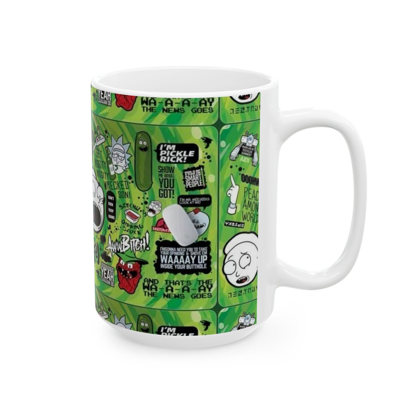 Rick and Morty Ceramic Mug – Get Schwifty Design, 11oz & 15oz Options