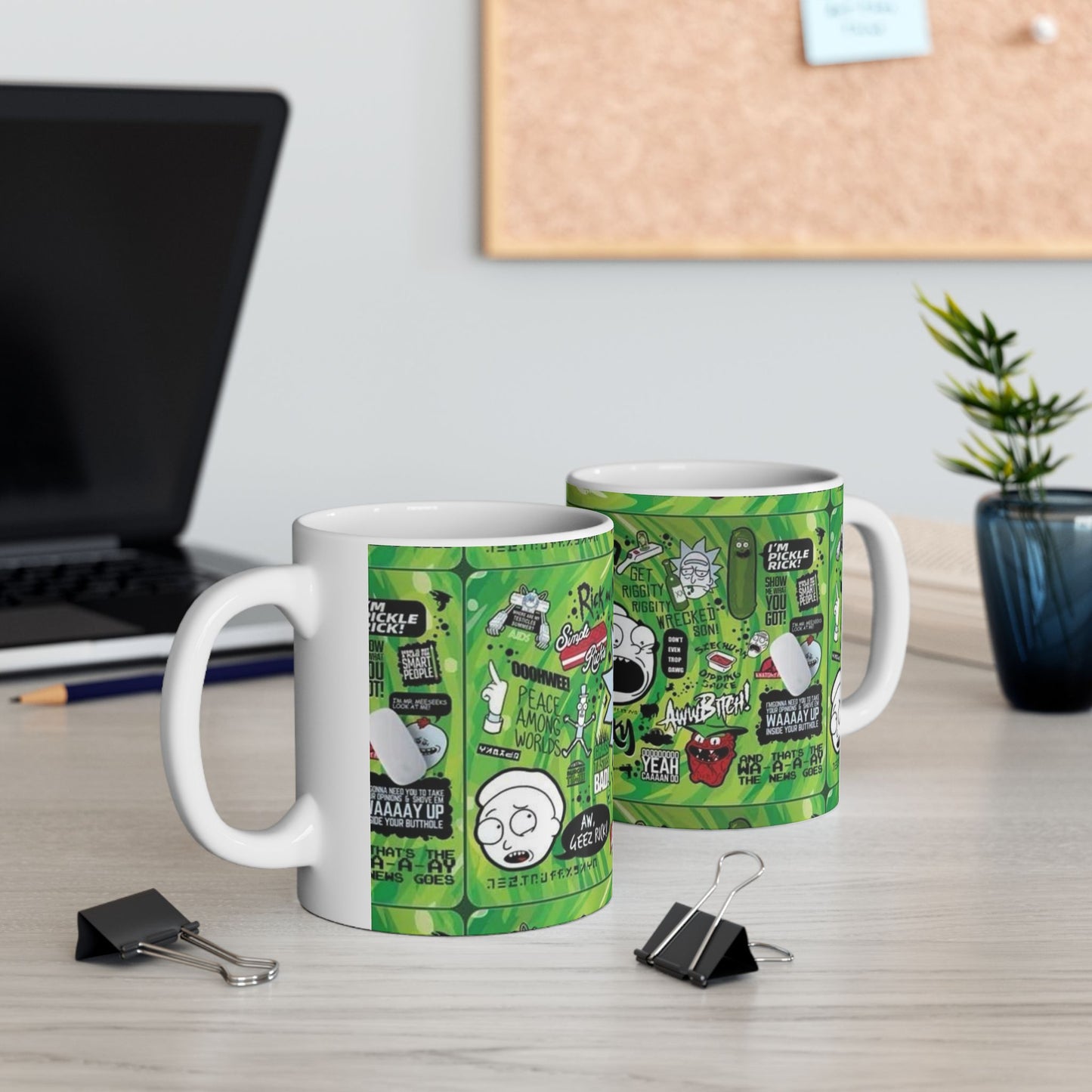Rick and Morty Ceramic Mug – Get Schwifty Design, 11oz & 15oz Options