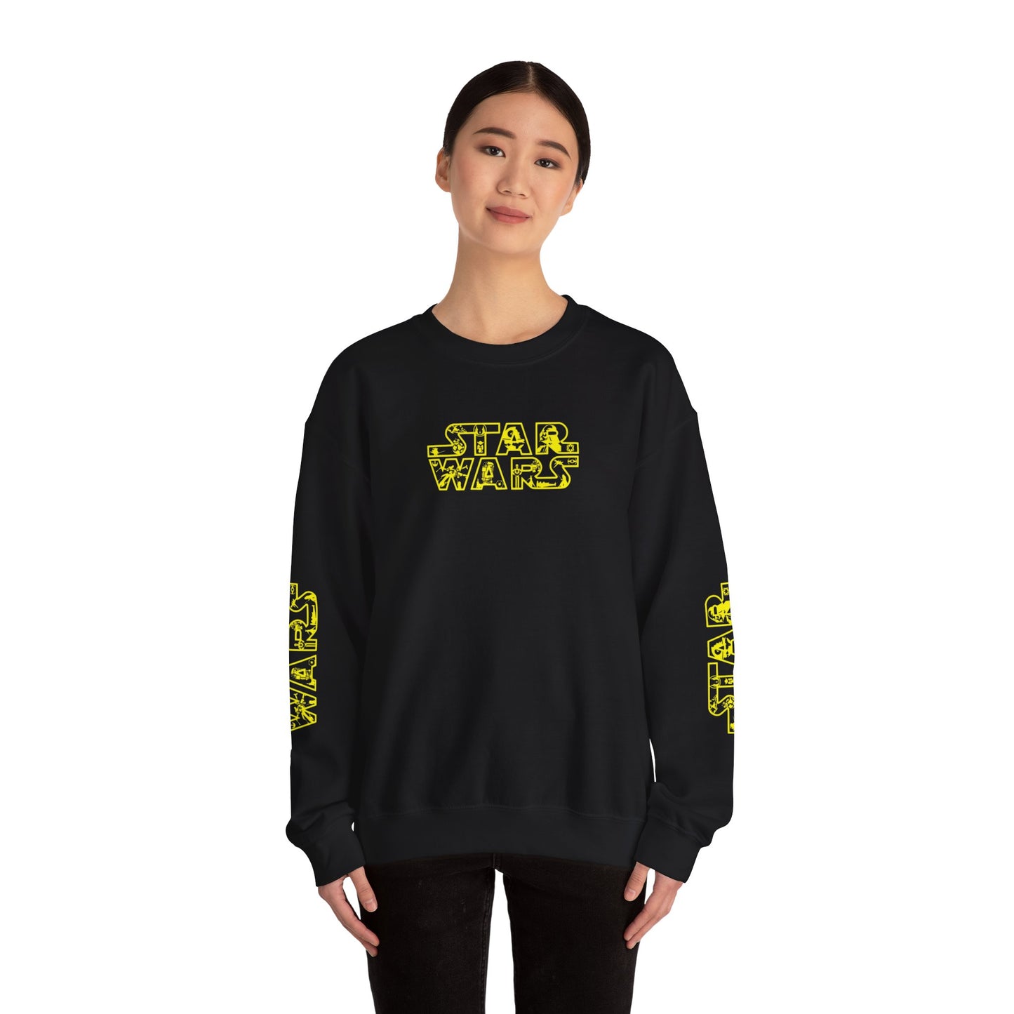 Star Wars Unisex Crewneck Sweatshirt - Retro Graphic, Ideal for Fans