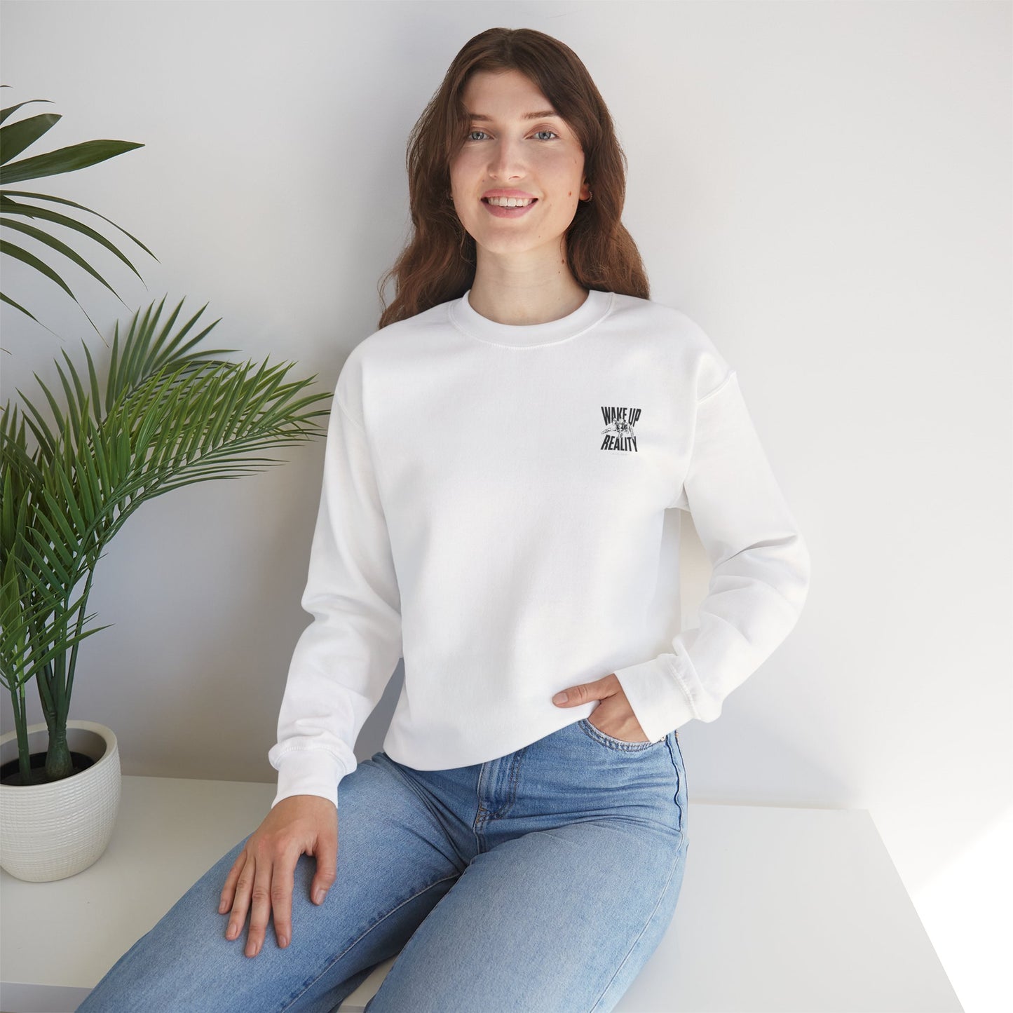 Unisex Heavy Blend™ Crewneck Sweatshirt - "Wake Up Reality" Inspirational Sweatshirt