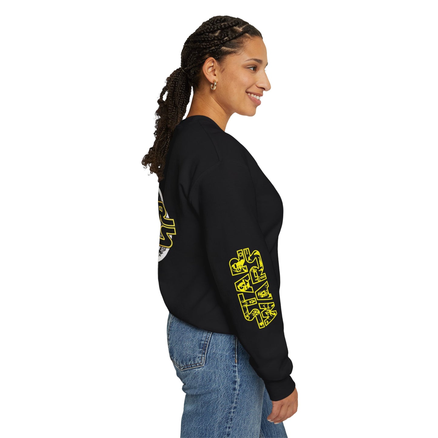 Star Wars Unisex Crewneck Sweatshirt - Retro Graphic, Ideal for Fans