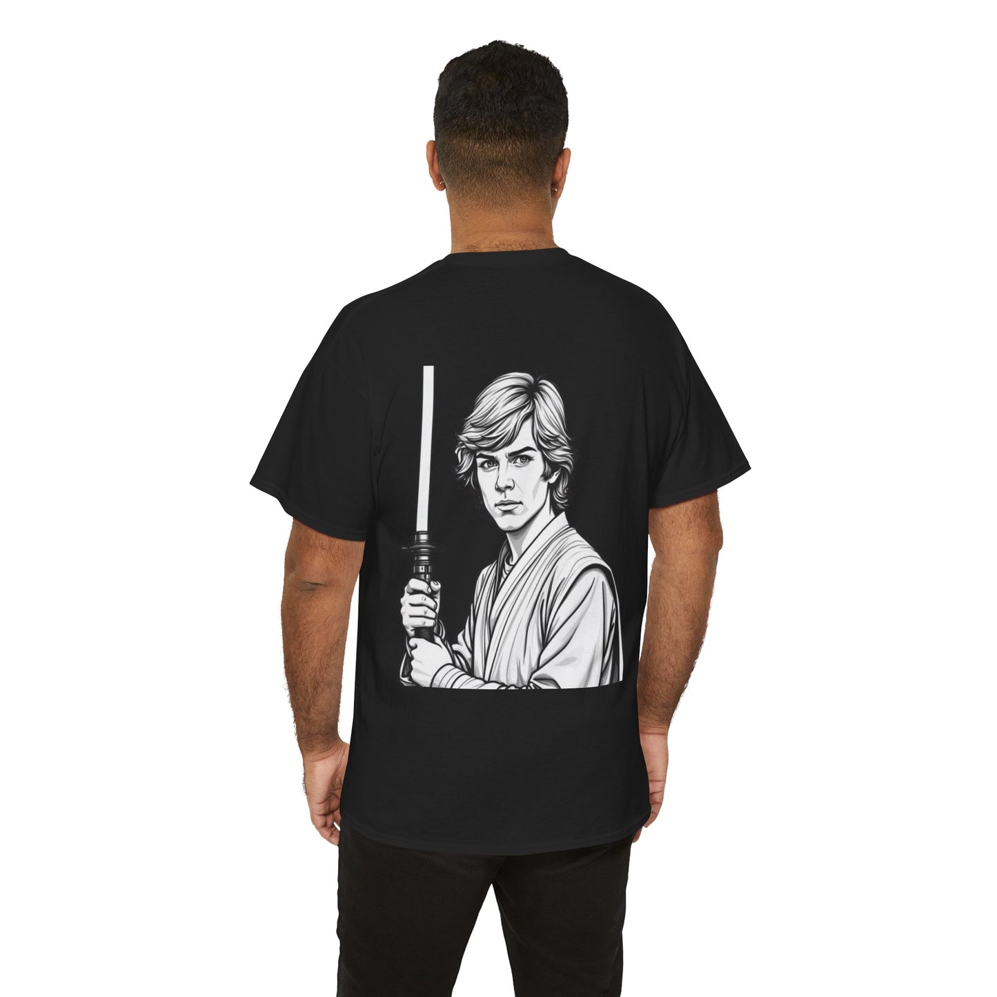 Star Wars Unisex Heavy Cotton Tee with Luke Skywalker Design