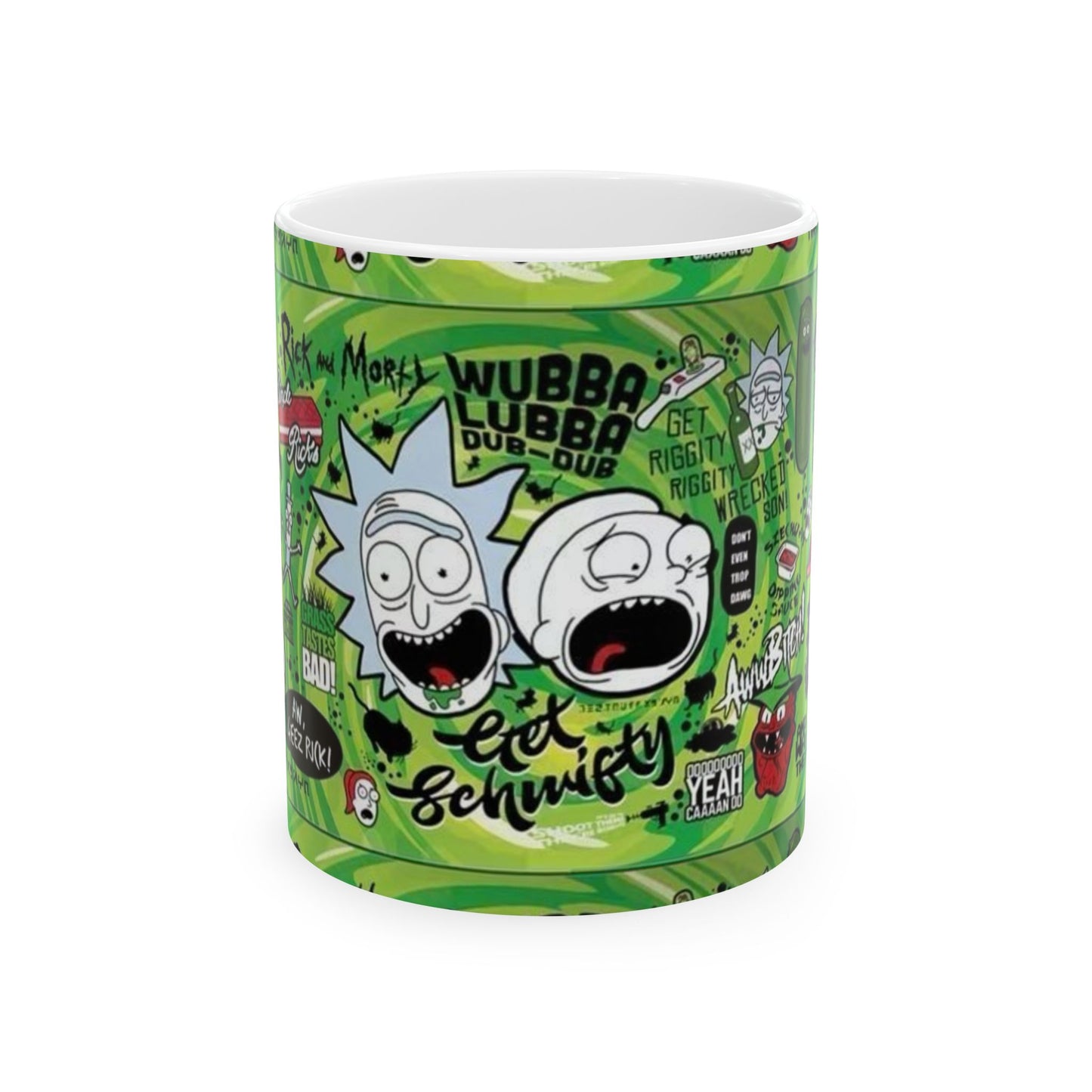 Rick and Morty Ceramic Mug – Get Schwifty Design, 11oz & 15oz Options
