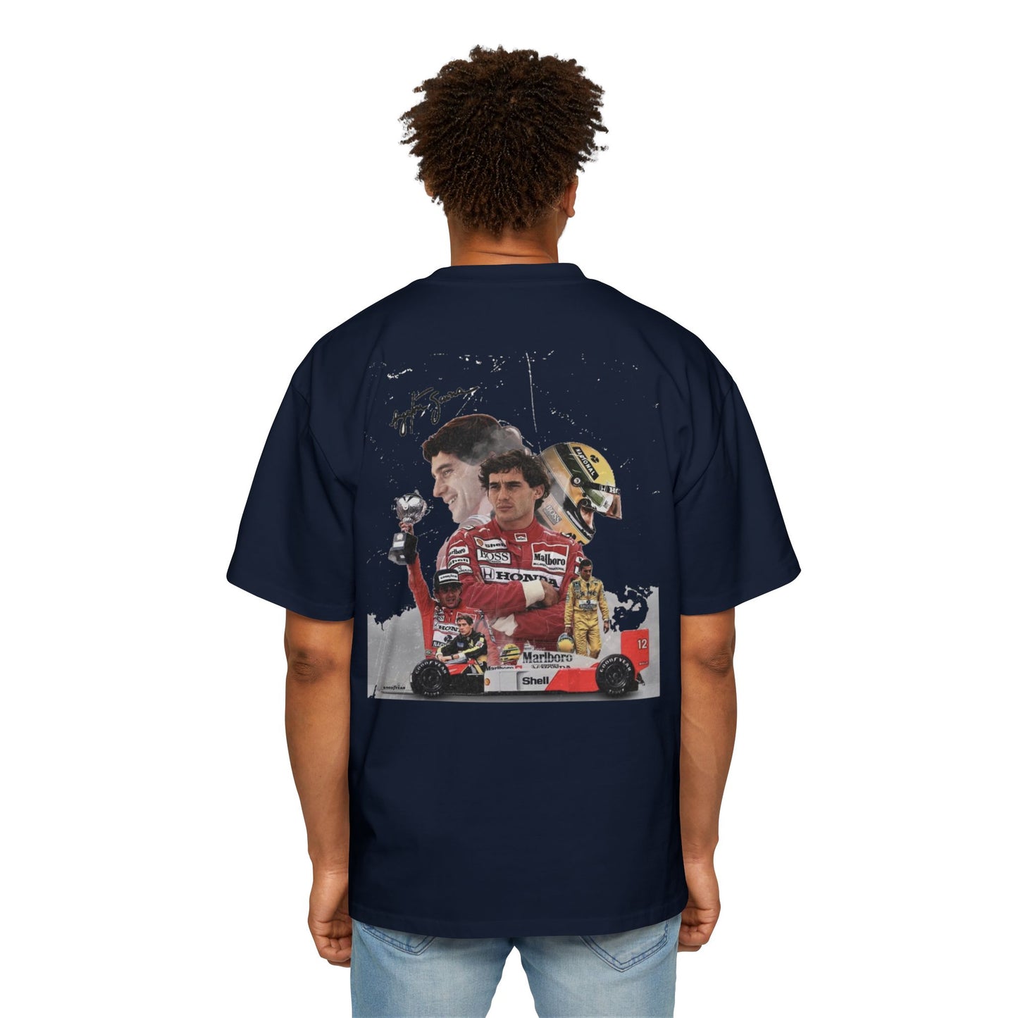 Men's Oversized Racing Tee - Ayrton Senna Tribute