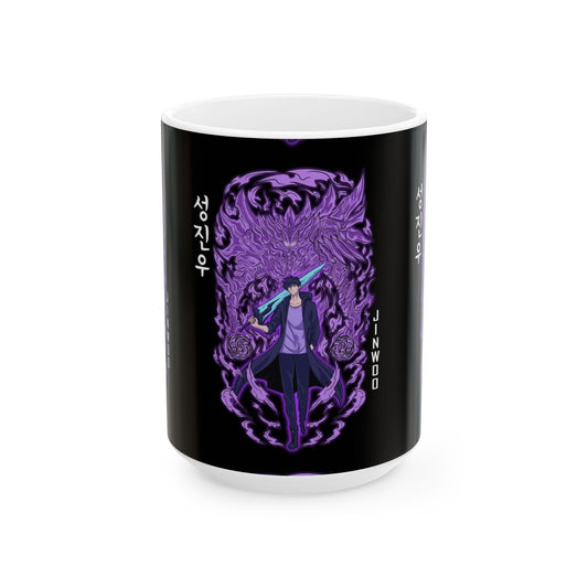 Fantasy-Inspired Ceramic Mug - Jinwoo Design (11oz, 15oz) - Perfect for Anime Lovers!