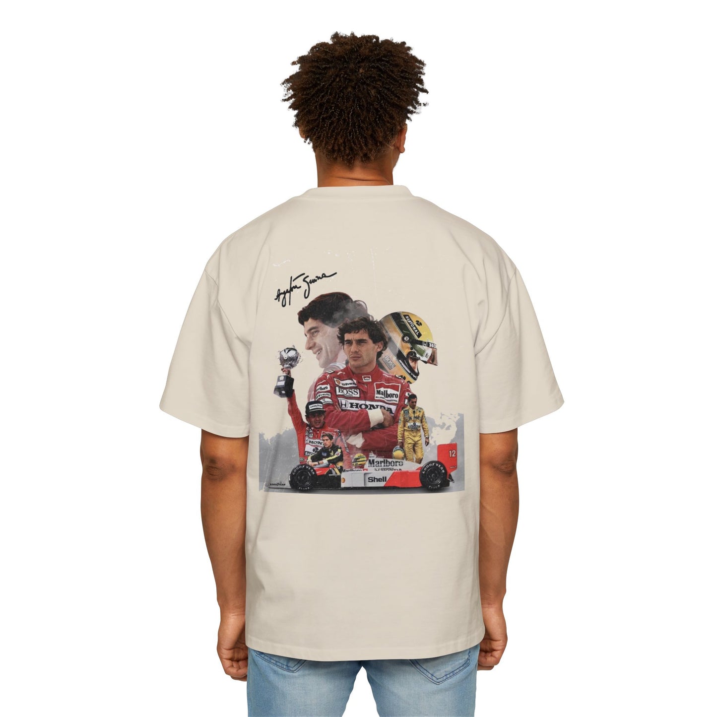 Men's Oversized Racing Tee - Ayrton Senna Tribute