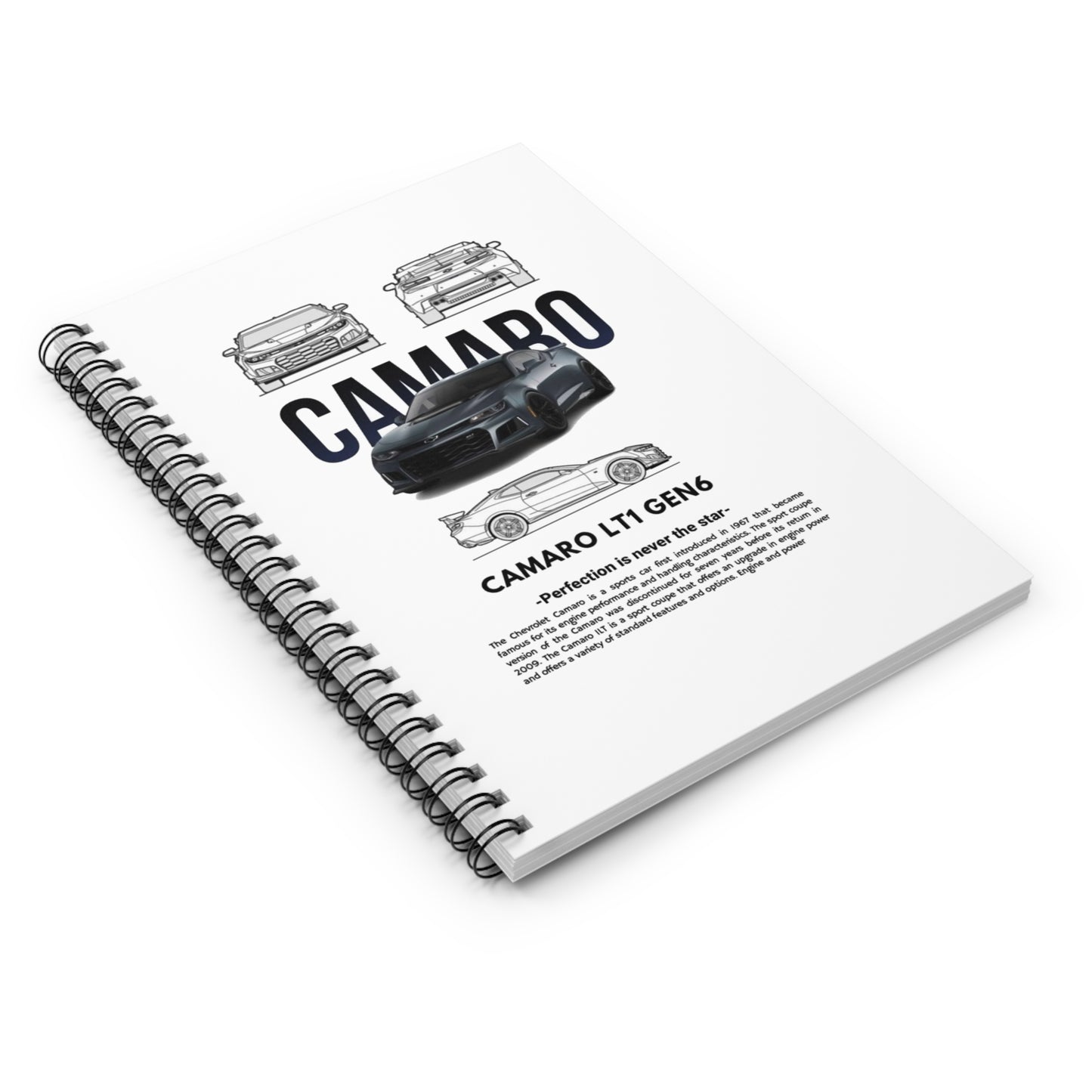 Camaro LT1 Gen6 Spiral Notebook - Perfect for Car Enthusiasts