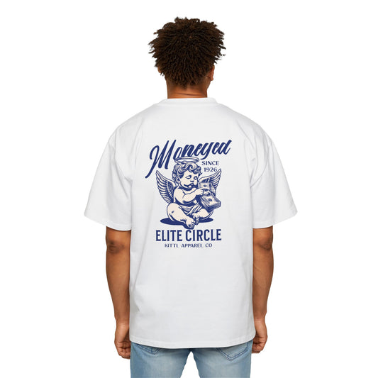 Men's Heavy Oversized Tee - Vintage Angel Money Design