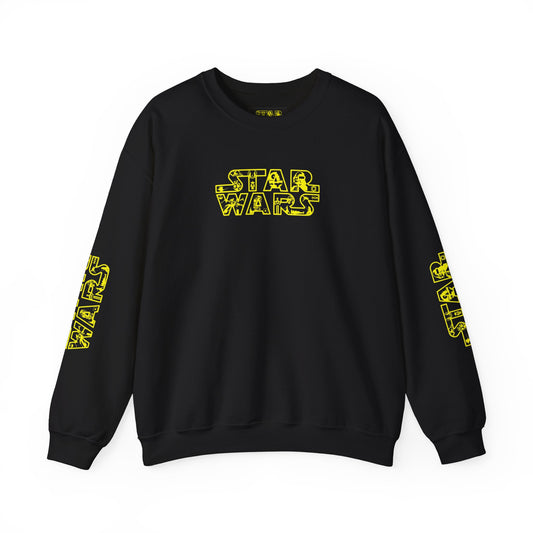 Star Wars Unisex Crewneck Sweatshirt - Retro Graphic, Ideal for Fans