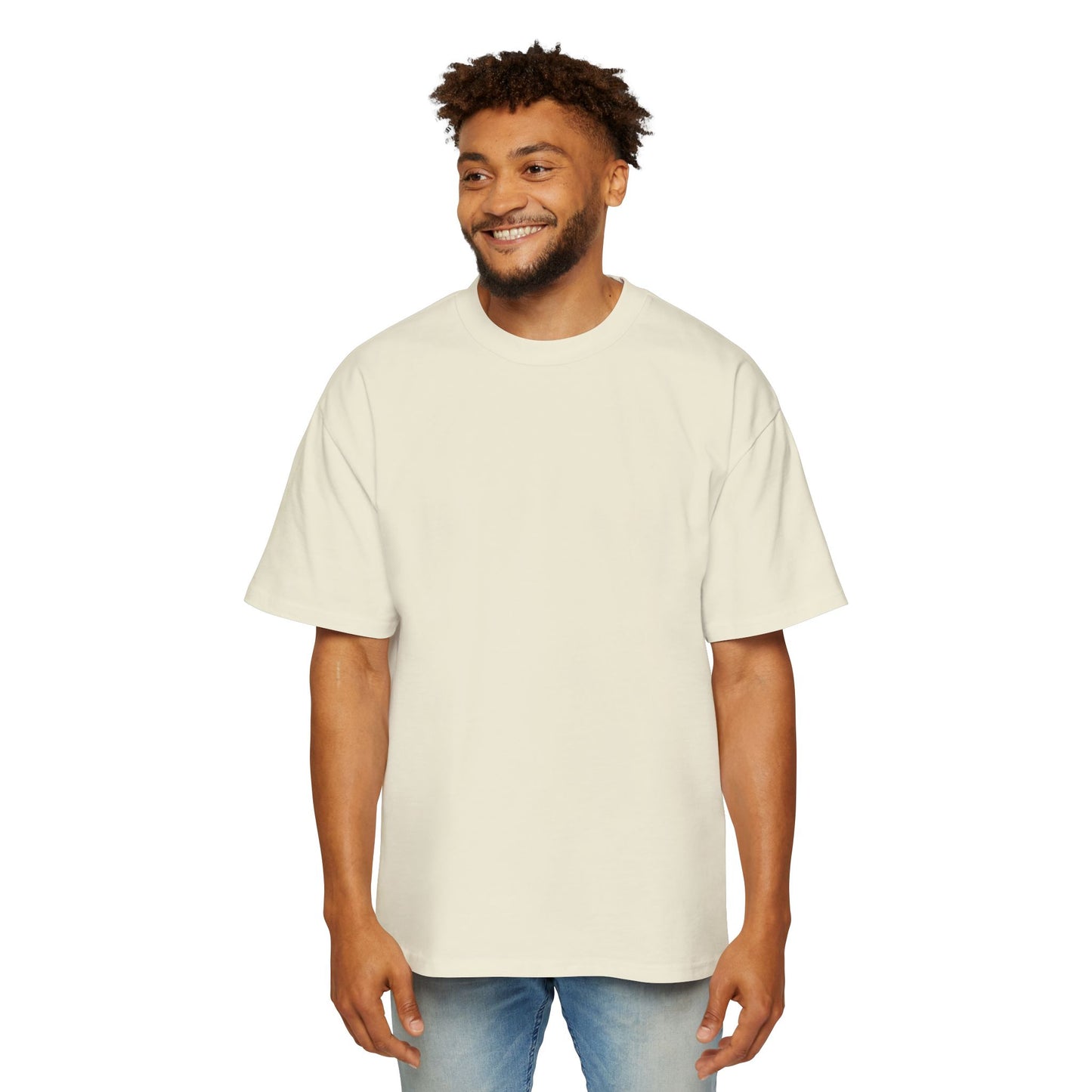 Men's Heavy Oversized Tee - Vintage Angel Money Design