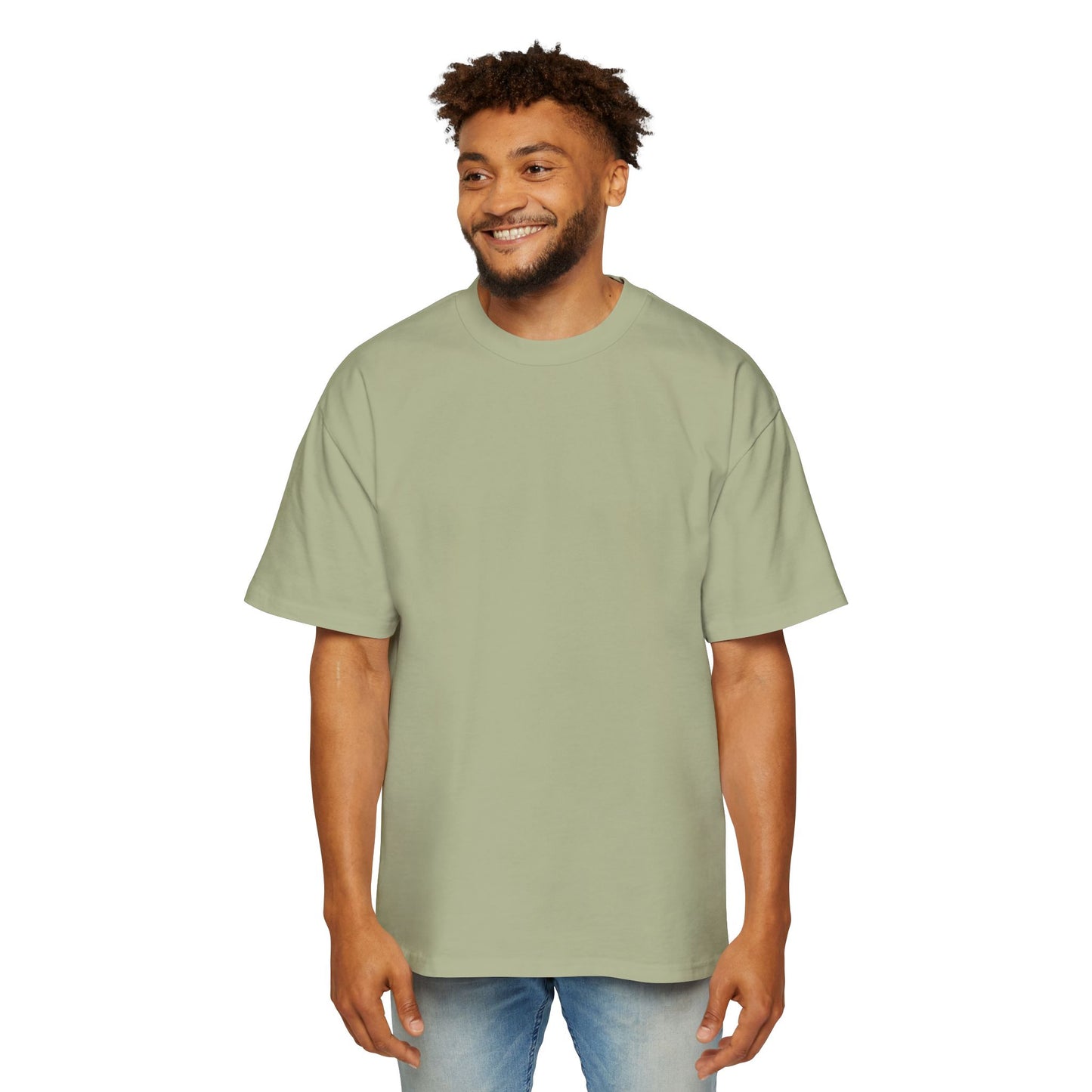 Men's Heavy Oversized Tee - Vintage Angel Money Design