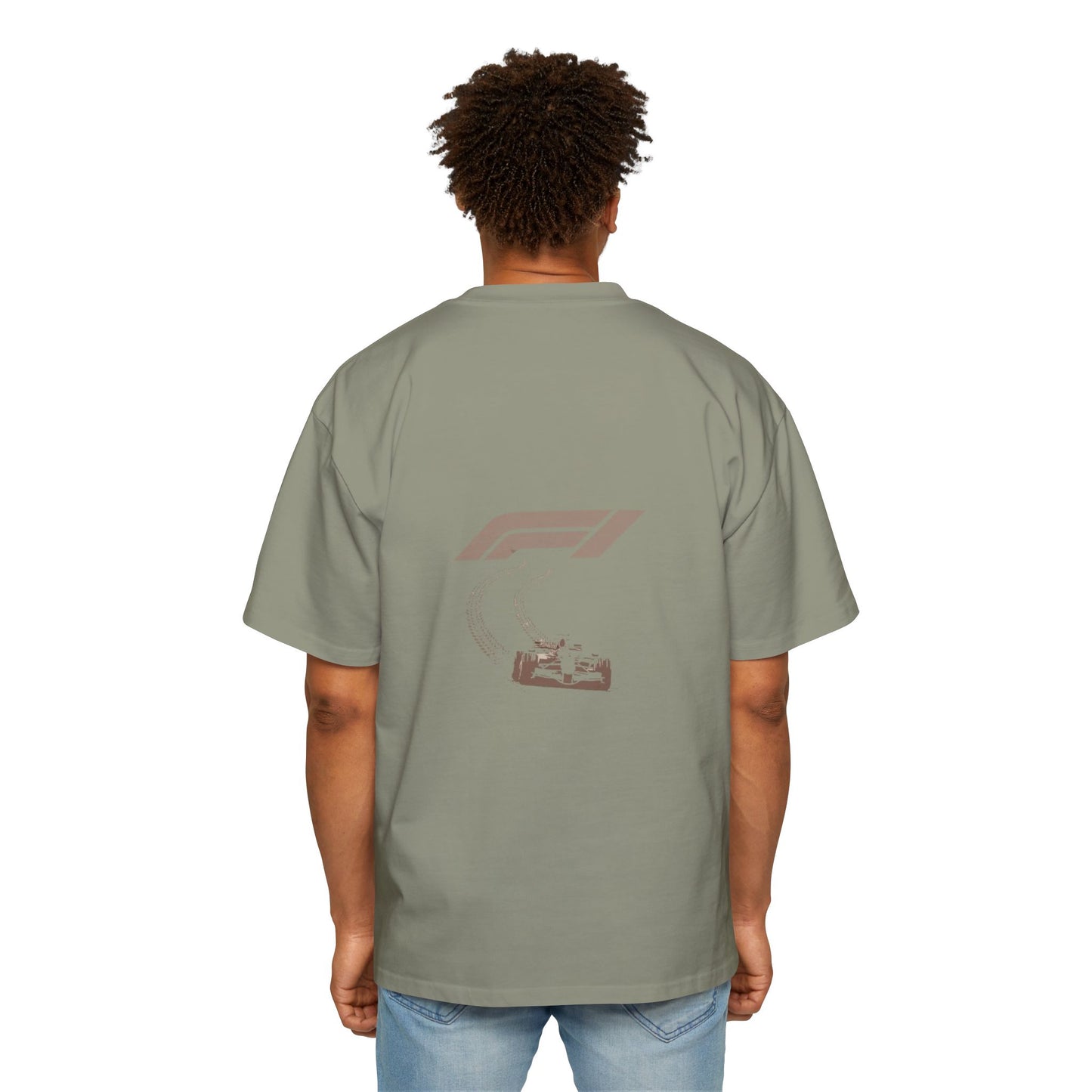 Men's Heavy Oversized Tee - Stylish Racing Graphic Tee for Motorsports Enthusiasts