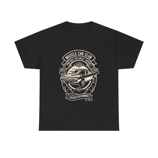 Muscle Car Club Unisex Heavy Cotton Tee - Perfect Gift for Car Enthusiasts