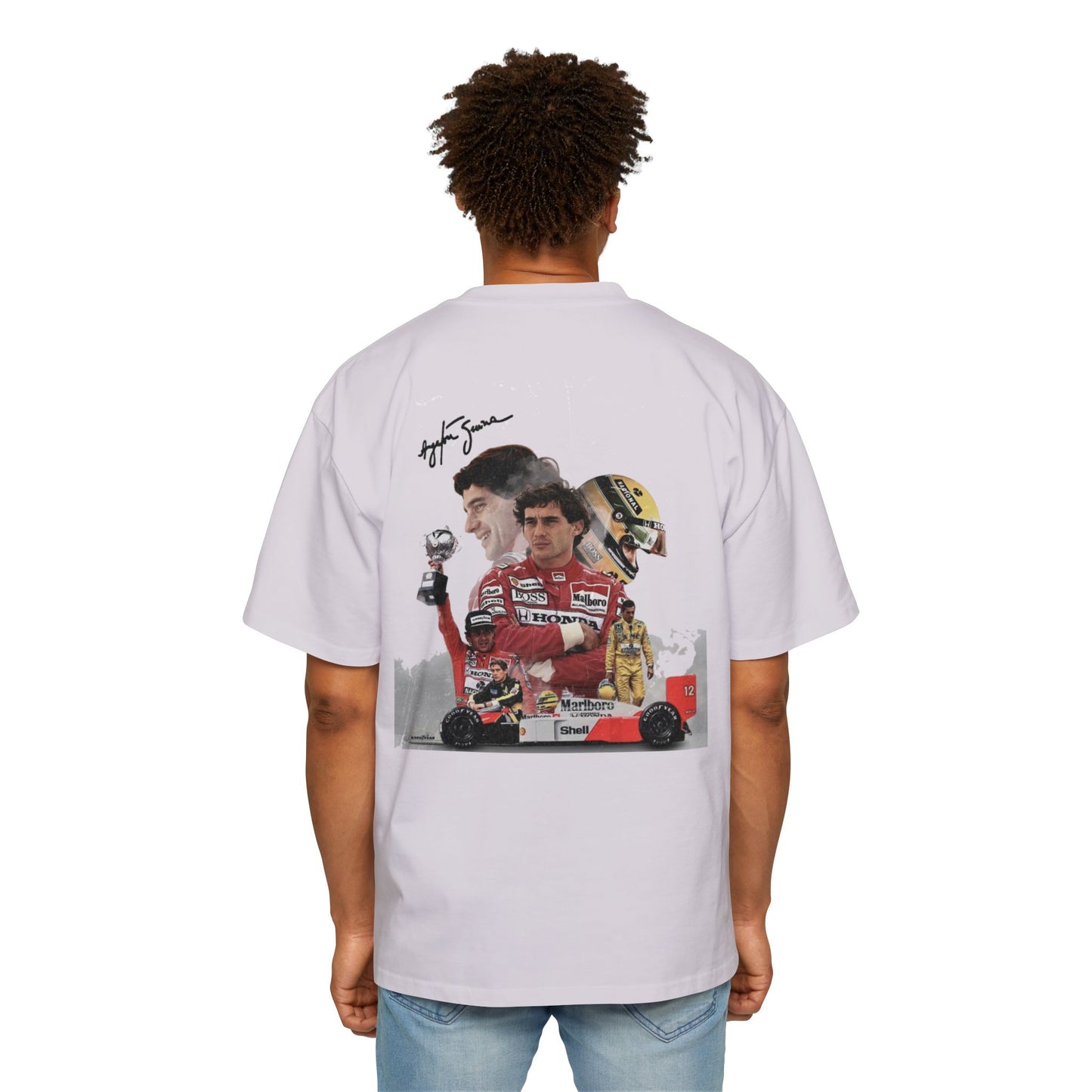 Men's Oversized Racing Tee - Ayrton Senna Tribute
