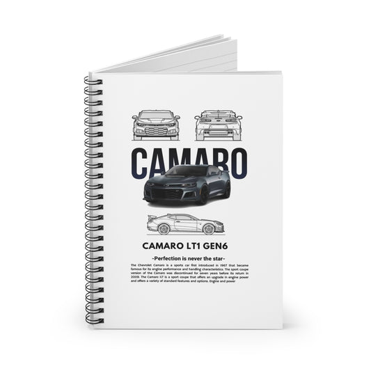 Camaro LT1 Gen6 Spiral Notebook - Perfect for Car Enthusiasts