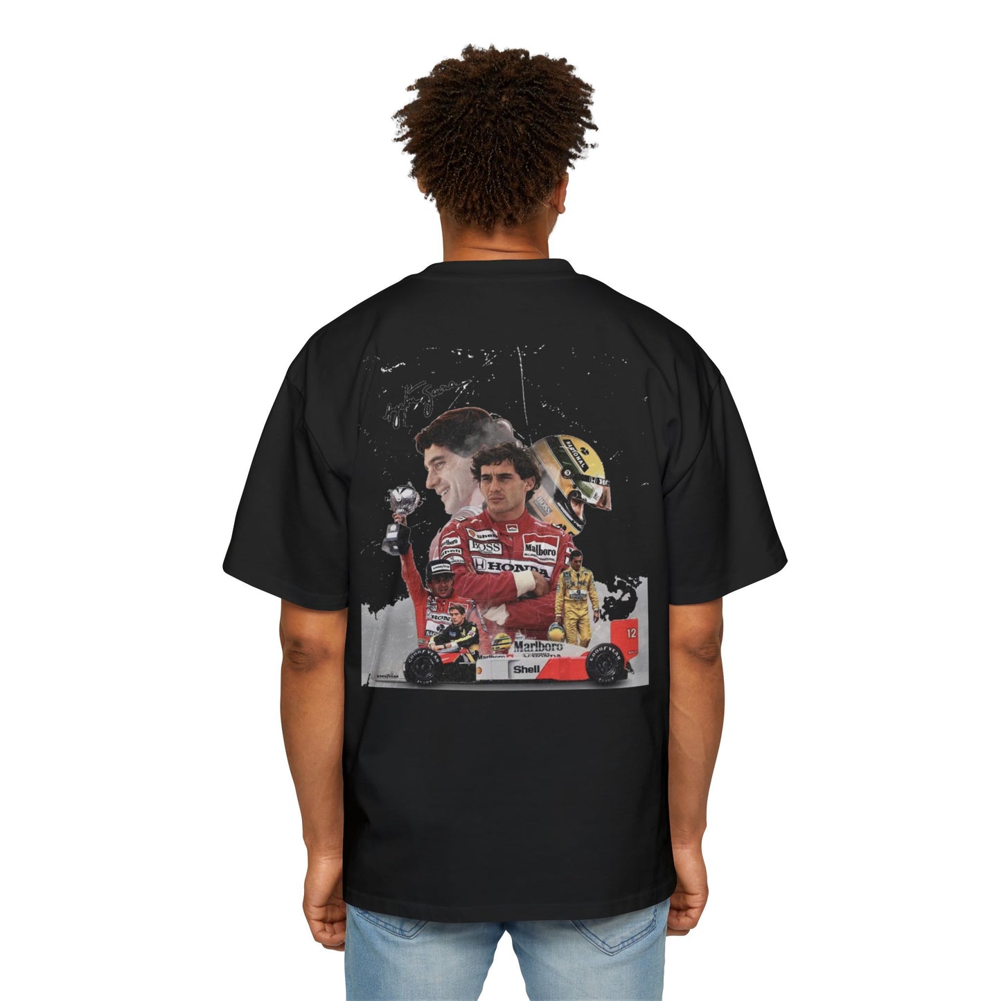 Men's Oversized Racing Tee - Ayrton Senna Tribute