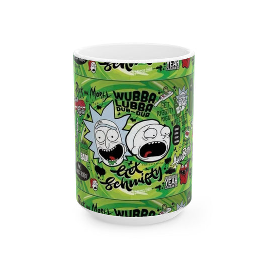 Rick and Morty Ceramic Mug – Get Schwifty Design, 11oz & 15oz Options