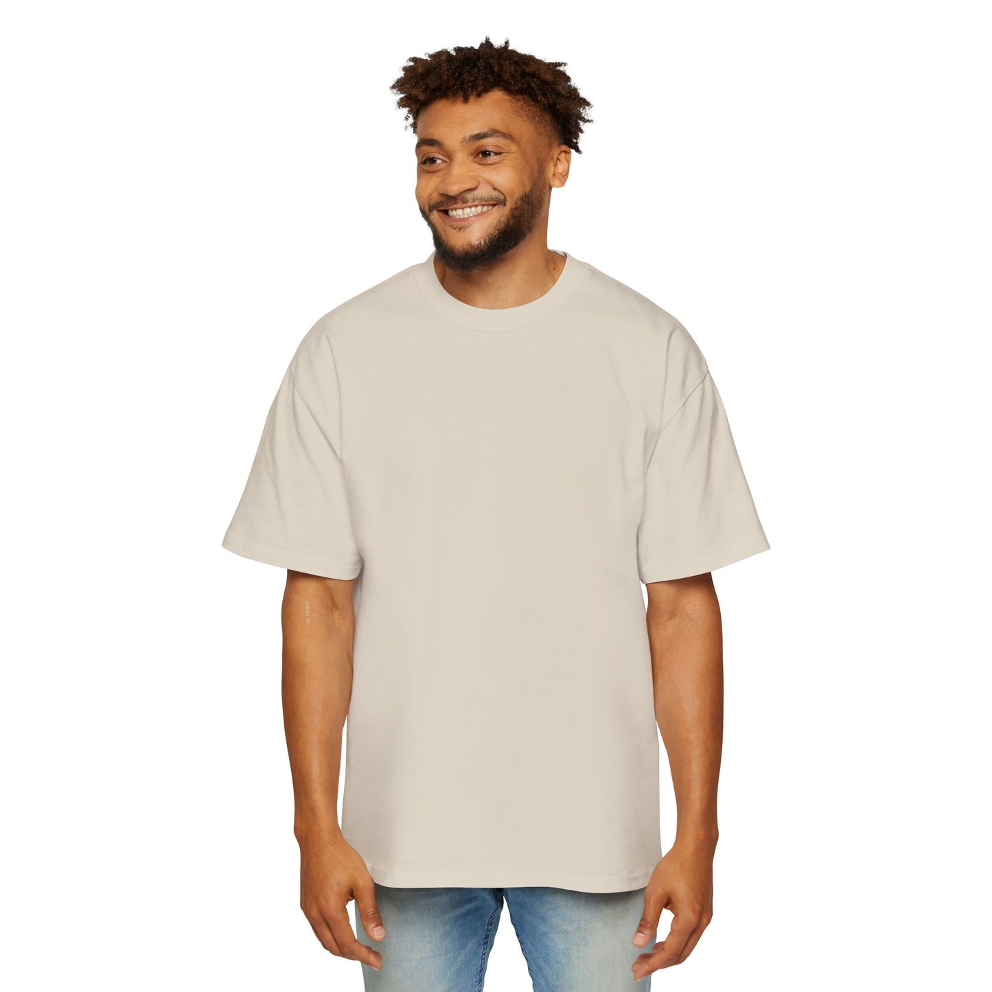 Men's Heavy Oversized Tee - Vintage Angel Money Design