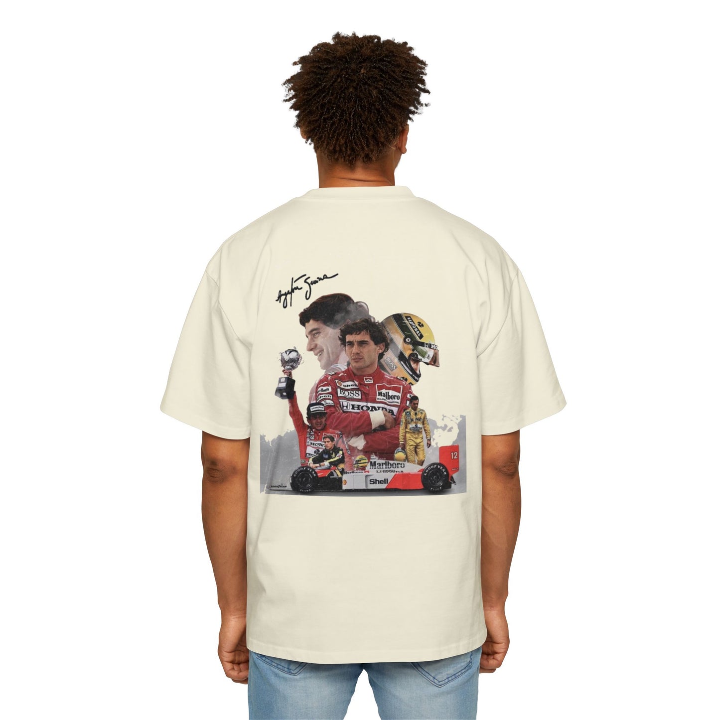 Men's Oversized Racing Tee - Ayrton Senna Tribute