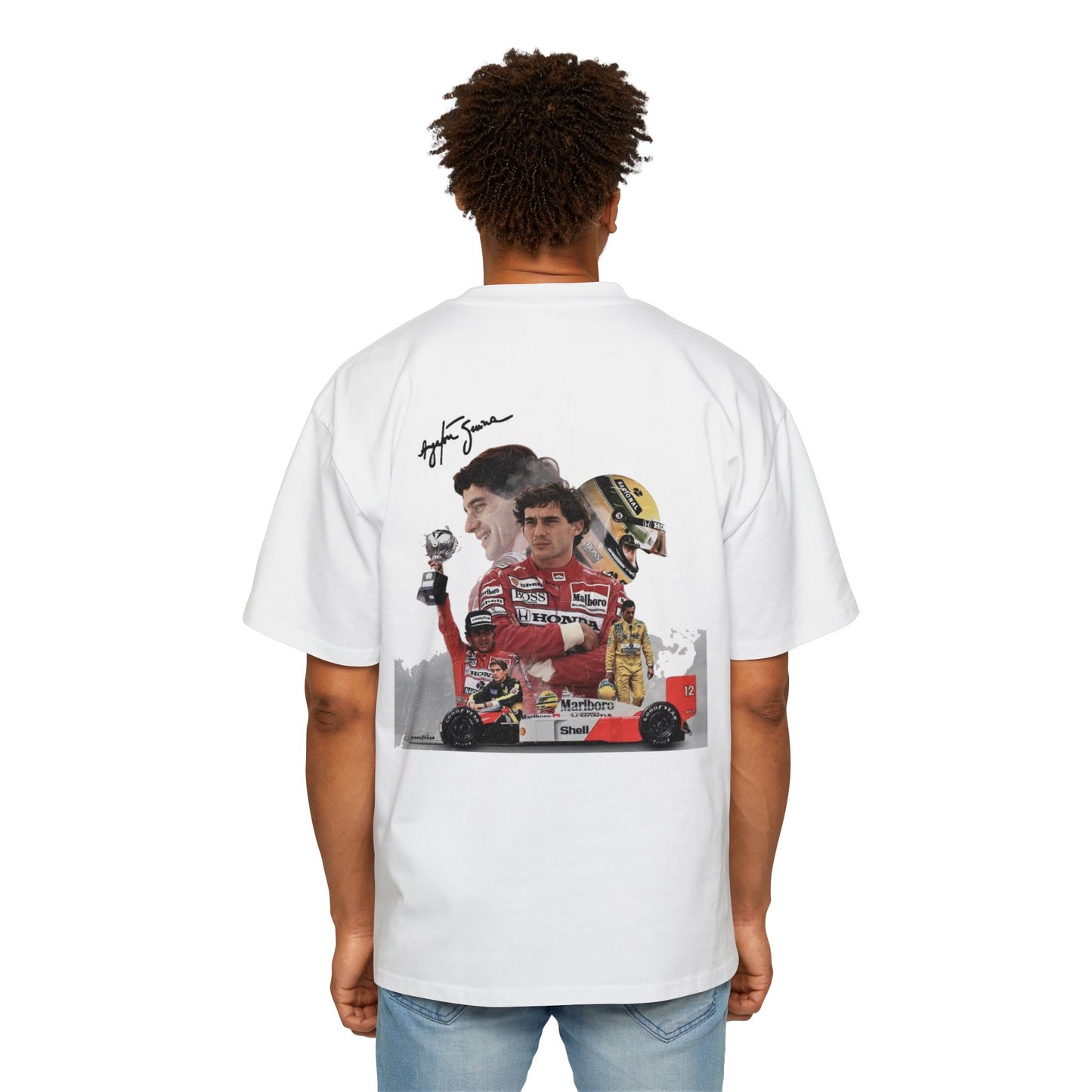 Men's Oversized Racing Tee - Ayrton Senna Tribute