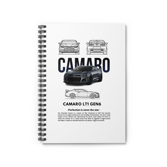 Camaro LT1 Gen6 Spiral Notebook - Perfect for Car Enthusiasts