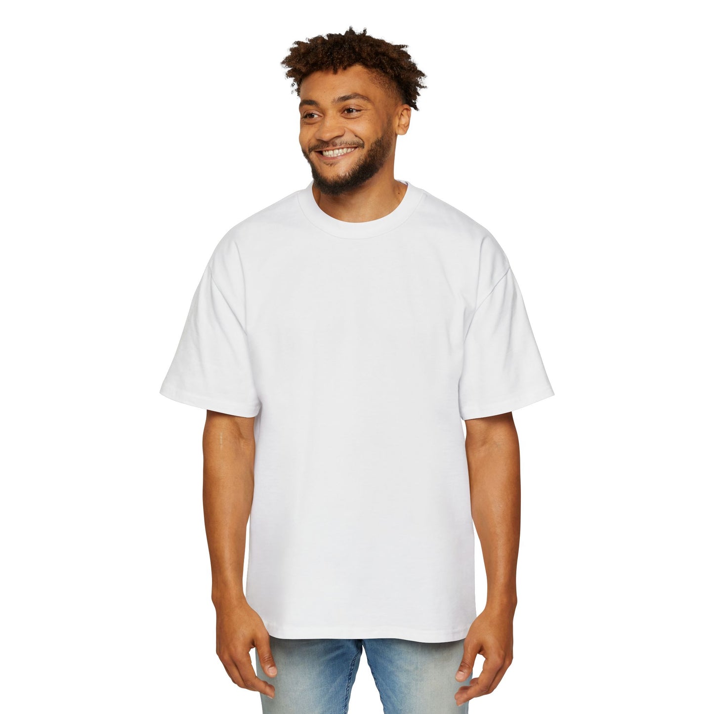 Men's Heavy Oversized Tee - Vintage Angel Money Design