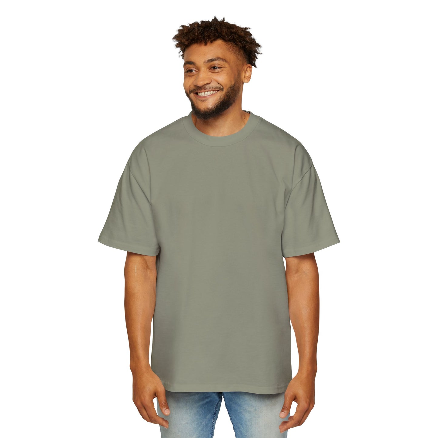 Men's Heavy Oversized Tee - Vintage Angel Money Design